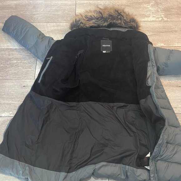 Marmot Montreal Jacket 700 Down-Filled Womens Parka Puffer Teal Blue S - Picture 7 of 9